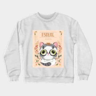 I steal hearts (light yellow) Crewneck Sweatshirt